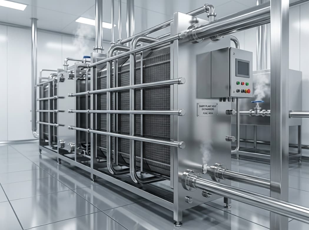 Dairy plant heat exchanger and processing equipment