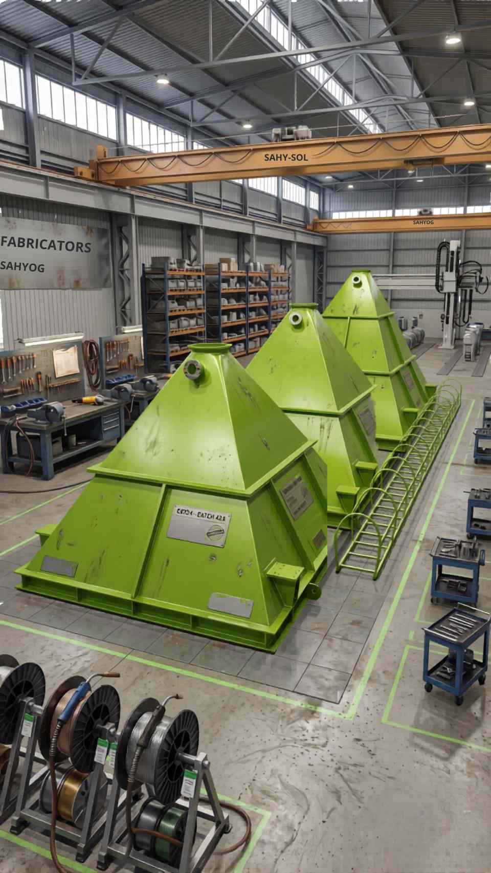 MS hopper for bulk material handling